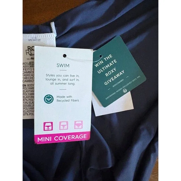 ROXY Juniors' Beach Classics Cheeky Bikini Bottom Black XL - Picture 4 of 5